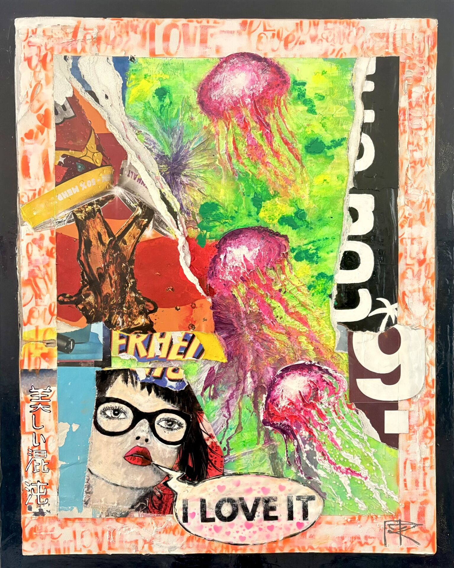 Collage 'Deep Water Echos' by Robert Tietz